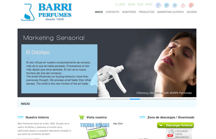 Barri Perfumes actualiza su página oficial